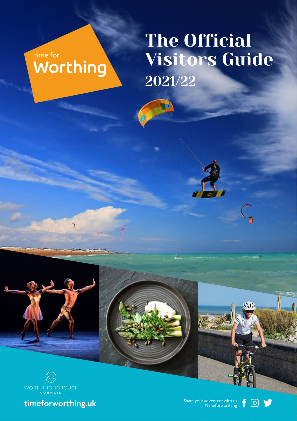 The cover of the Discover Worthing visitor guide