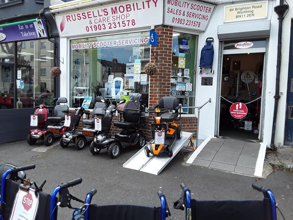 Russell's Mobility is a family run business in Worthing, Dedicated to providing all your mobility needs.