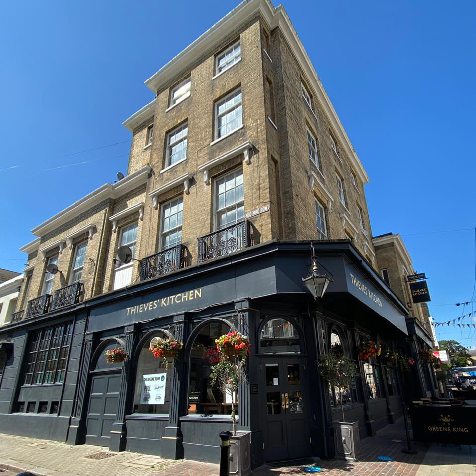 Traditional pub with inside and outside tables