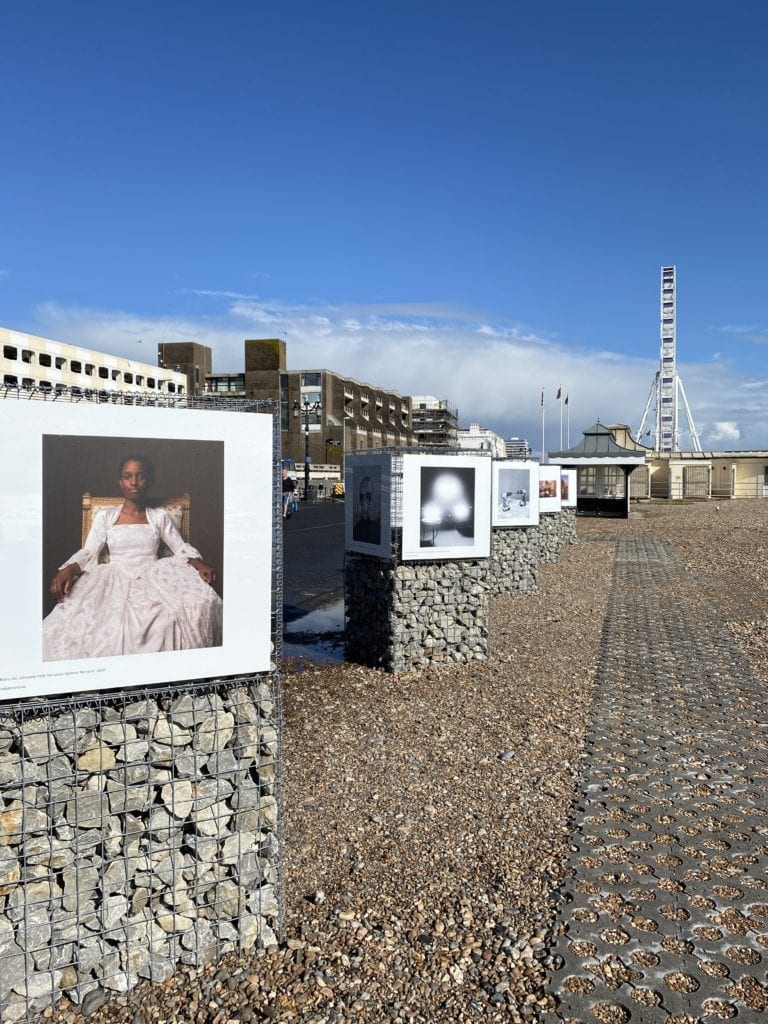 An art exhibition displayed along Worthing seafront