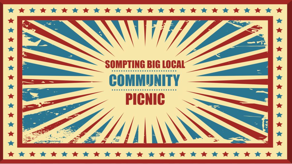 An event posts for a community picnic